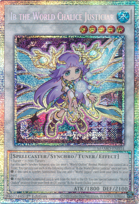 Ib the World Chalice Justiciar  - (MAMO-EN034) - Starlight Rare - Magnificent Monsters