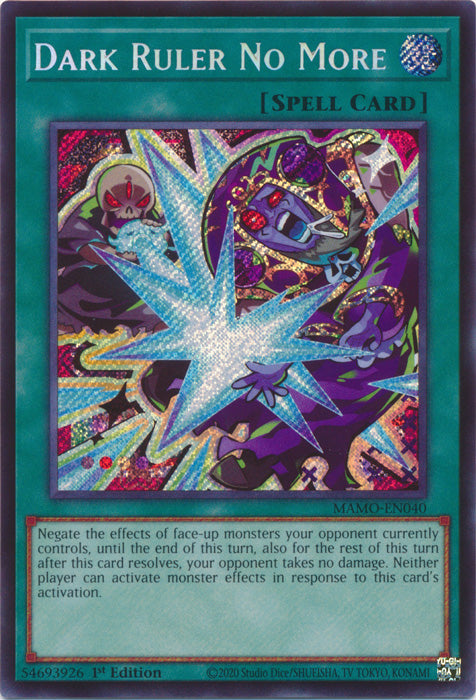 Dark Ruler No More  - (MAMO-EN040) - Secret Rare - Magnificent Monsters