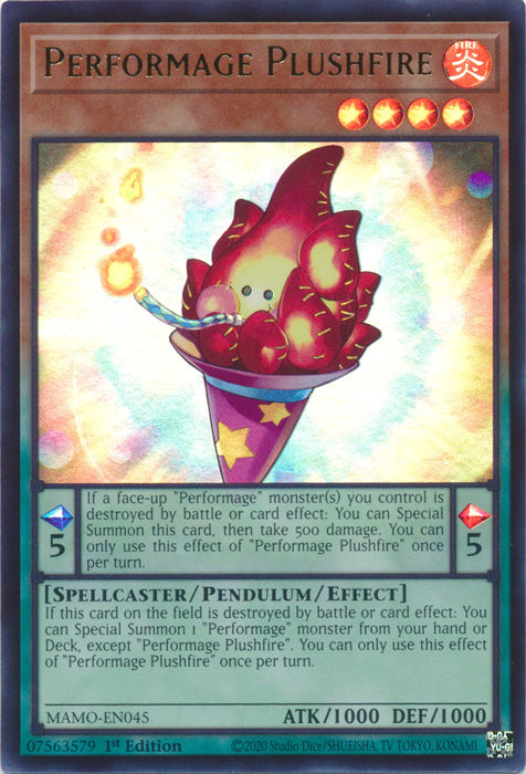 Performage Plushfire - (MAMO-EN045) - Ultra Rare - Magnificent Monsters