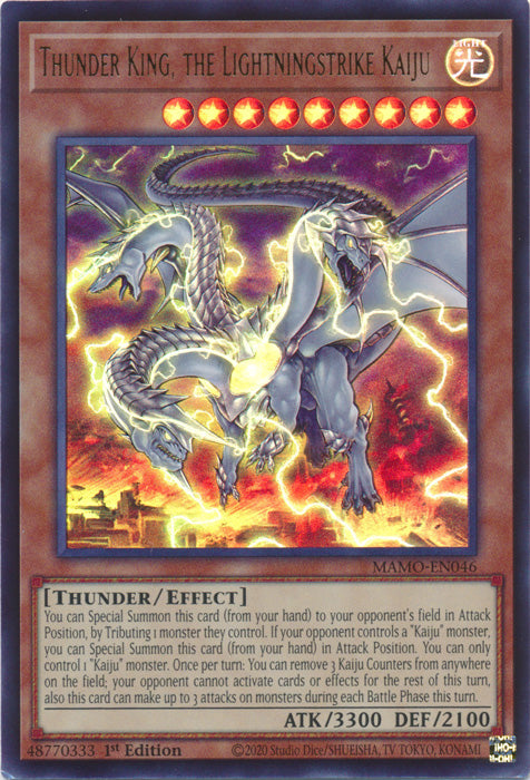 Thunder King, the Lightningstrike Kaiju - (MAMO-EN046) - Ultra Rare - Magnificent Monsters