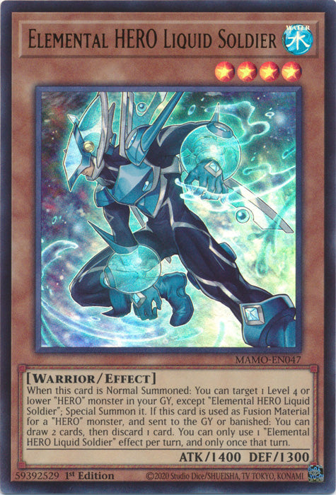 Elemental HERO Liquid Soldier - (MAMO-EN047) - Ultra Rare - Magnificent Monsters