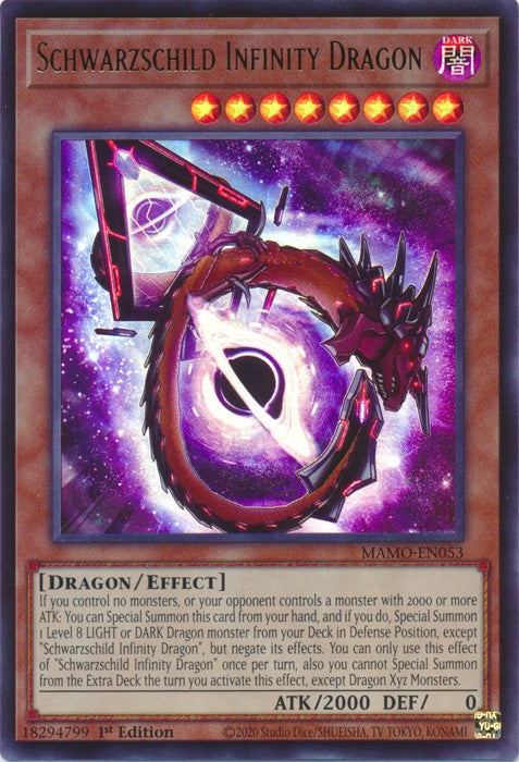 Schwarzschild Infinity Dragon - (MAMO-EN053) - Ultra Rare - Magnificent Monsters