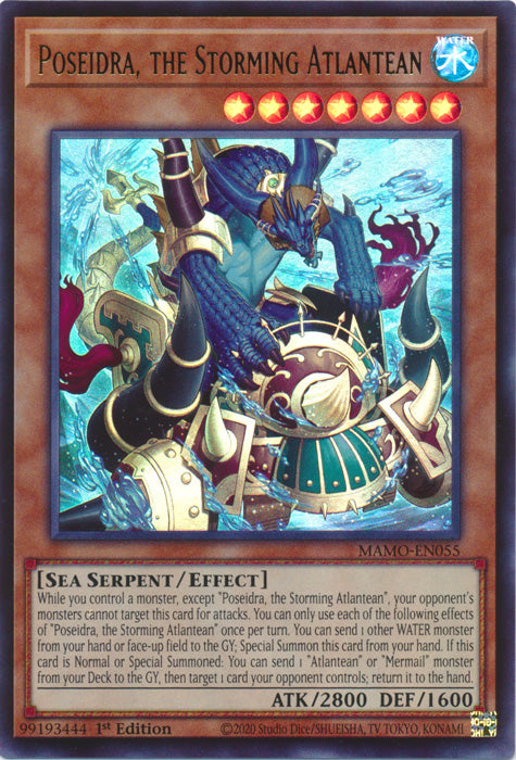 Poseidra, the Storming Atlantean - (MAMO-EN055) - Ultra Rare - Magnificent Monsters