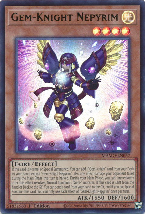 Gem-Knight Nepyrim - (MAMO-EN057) - Ultra Rare - Magnificent Monsters