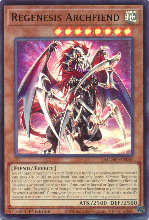 Regenesis Archfiend - (MAMO-EN060) - Ultra Rare - Magnificent Monsters