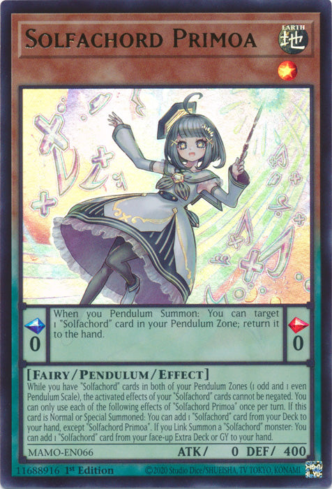 Solfachord Primoa - (MAMO-EN066) - Ultra Rare - Magnificent Monsters