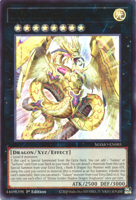 Divine Golden Shadow Dragon Dragluxion - (MAMO-EN085) - Ultra Rare - Magnificent Monsters