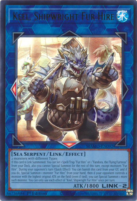 Keel, Shipwright Fur Hire - (MAMO-EN092) - Ultra Rare - Magnificent Monsters