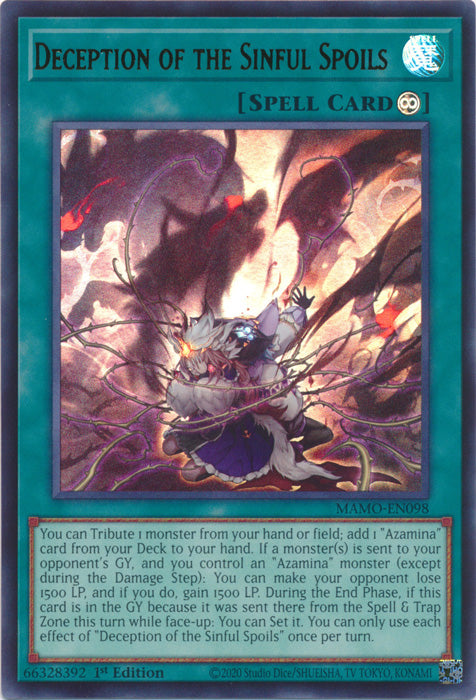 Deception of the Sinful Spoils - (MAMO-EN098) - Ultra Rare - Magnificent Monsters