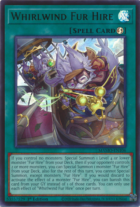 Whirlwind Fur Hire - (MAMO-EN106) - Ultra Rare - Magnificent Monsters
