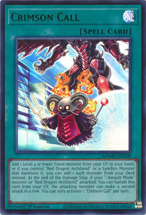 Crimson Call - (MAMO-EN109) - Ultra Rare - Magnificent Monsters