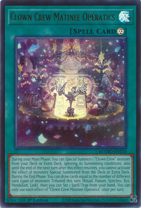 Clown Crew Matinee Operatics - (MAMO-EN110) - Ultra Rare - Magnificent Monsters