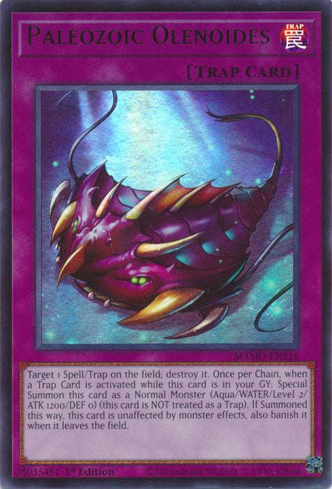Paleozoic Olenoides - (MAMO-EN116) - Ultra Rare - Magnificent Monsters