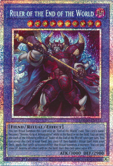 Ruler of the End of the World  - (MAMO-EN121) - Starlight Rare - Magnificent Monsters