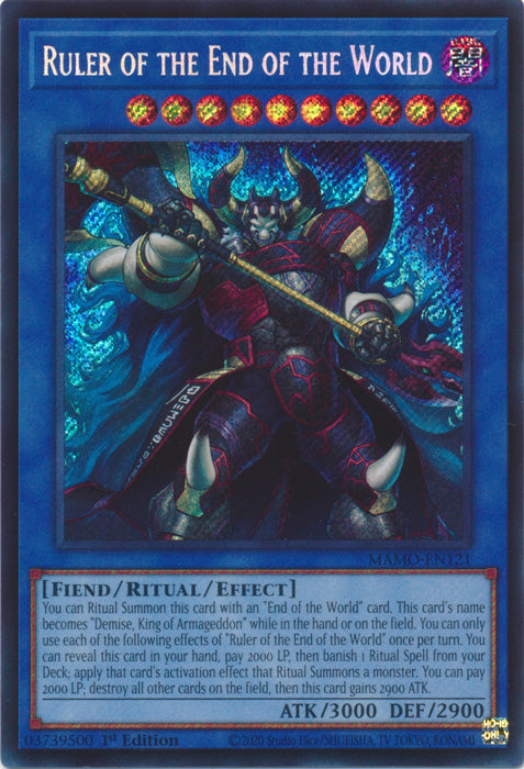 Ruler of the End of the World - (MAMO-EN121) - Secret Rare - Magnificent Monsters