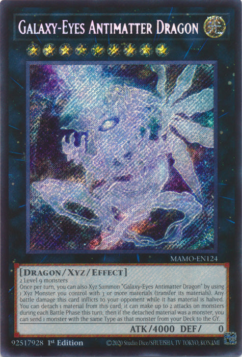 Galaxy-Eyes Antimatter Dragon - (MAMO-EN124) - Secret Rare - Magnificent Monsters