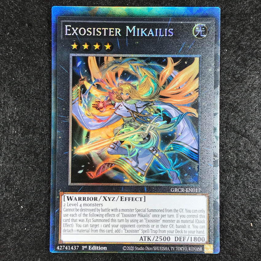 MISCUT Exosister Mikalis - GRCR-EN017 - Collector's Rare 1st Edition Misprint Error