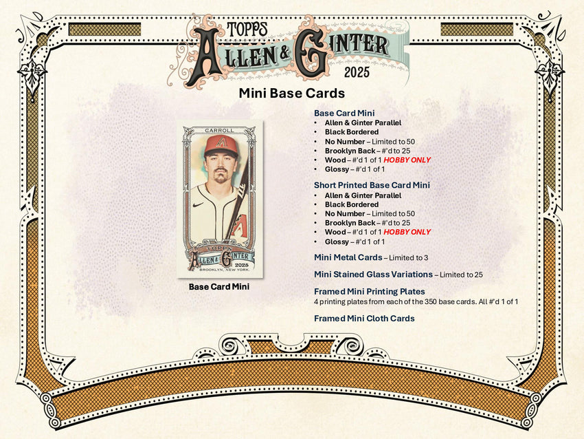 2025 Topps Allen & Ginter Baseball Hobby Pack