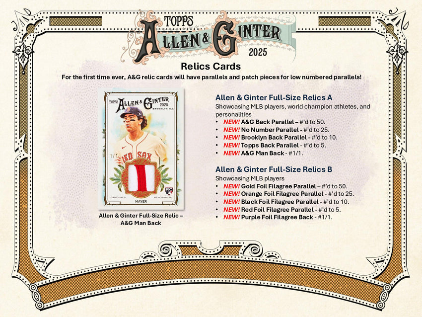 2025 Topps Allen & Ginter Baseball Hobby Pack