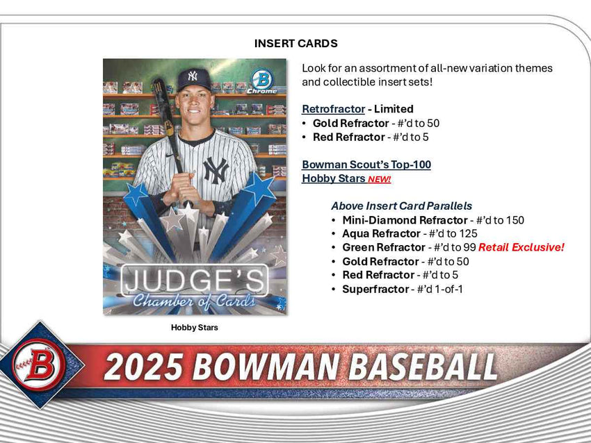 2025 Bowman Baseball 6-Pack Blaster Box