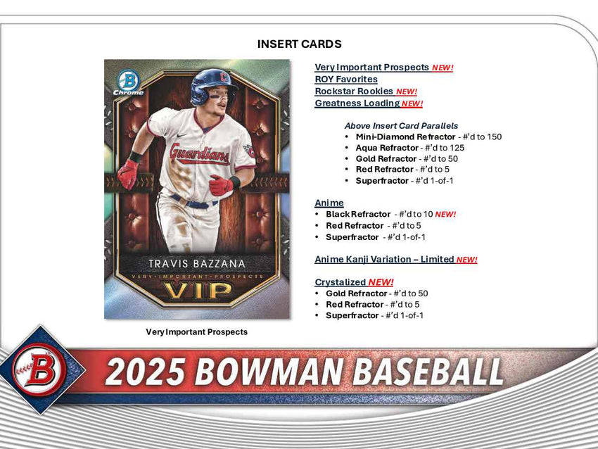 2025 Bowman Baseball 6-Pack Blaster Box