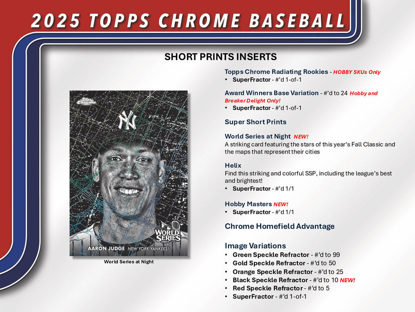 2025 Topps Chrome Baseball Hobby Box