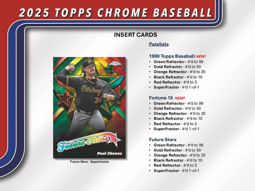 2025 Topps Chrome Baseball Hobby Jumbo Box