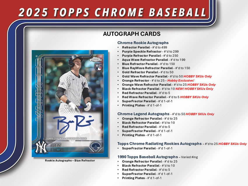 2025 Topps Chrome Baseball Hobby Jumbo Box