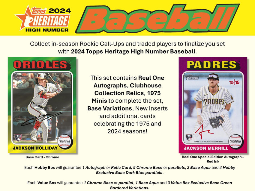 2024 Topps Heritage High Number Baseball 8-Pack Blaster Box