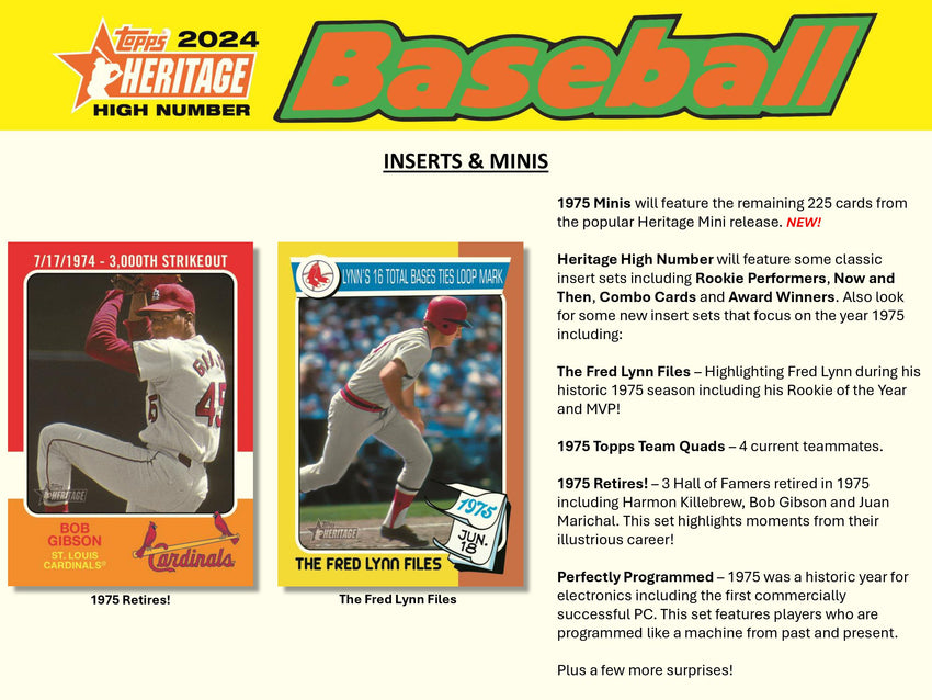2024 Topps Heritage High Number Baseball 8-Pack Blaster Box