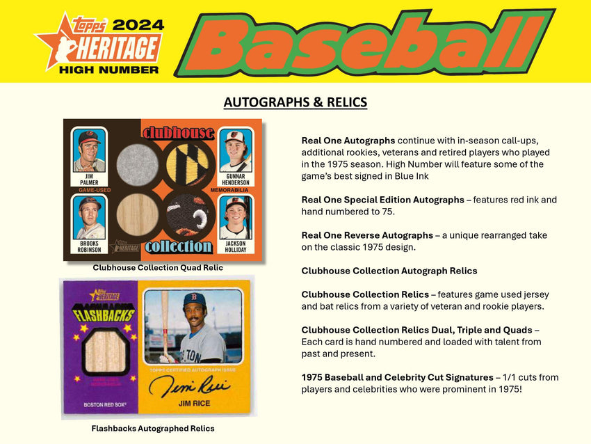 2024 Topps Heritage High Number Baseball 8-Pack Blaster Box
