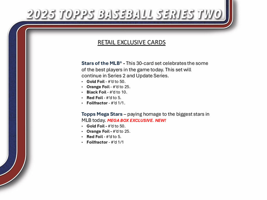 2025 Topps Series 2 Baseball Mega Box