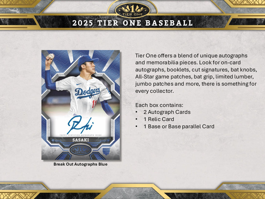 2025 Topps Tier One Baseball 2-Box Opening  #30078 - Team Based - Nov 03 (4pm)
