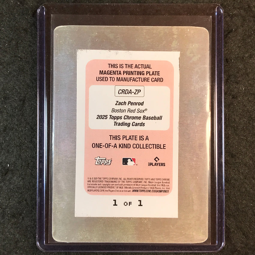 2025 Topps Chrome Update MLB ZACH PENROD Magenta Printing Plate Rookie Auto 1/1