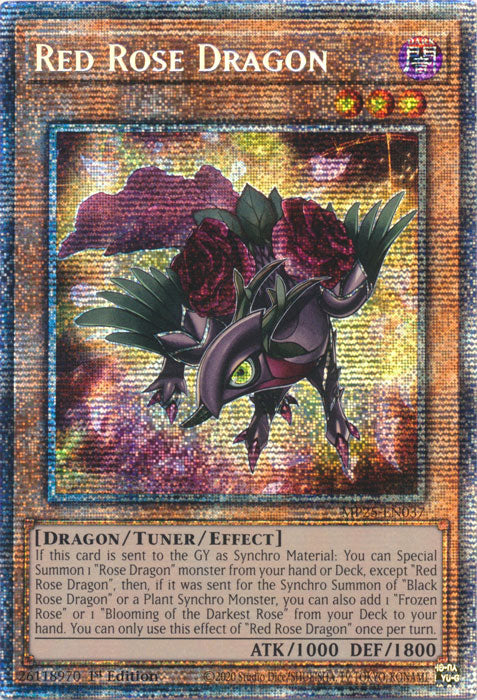 Red Rose Dragon - MP25-EN037 - Starlight Rare 1st Edition