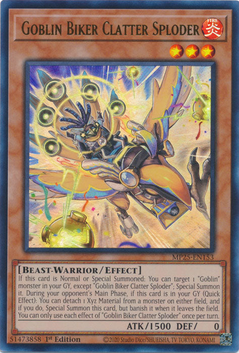 Goblin Biker Clatter Sploder - MP25-EN153 - Ultra Rare 1st Edition
