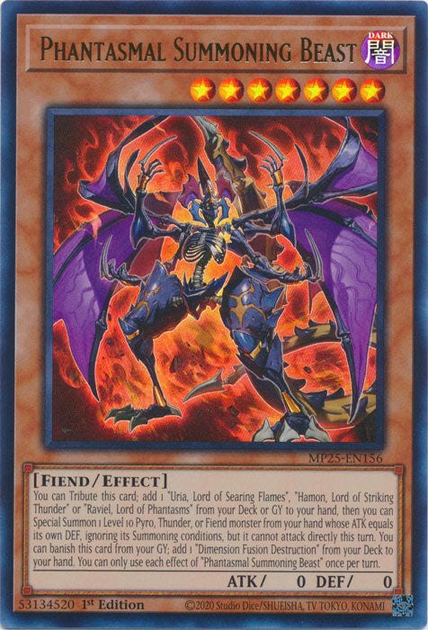 Phantasmal Summoning Beast - MP25-EN156 - Ultra Rare 1st Edition
