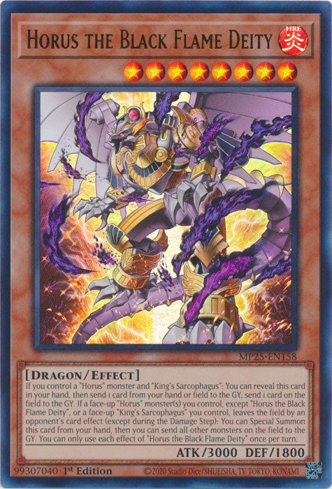 Horus the Black Flame Deity - MP25-EN158 - Ultra Rare 1st Edition