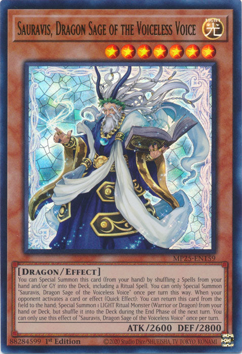 Sauravis, Dragon Sage of the Voiceless Voice - MP25-EN159 - Ultra Rare 1st Edition