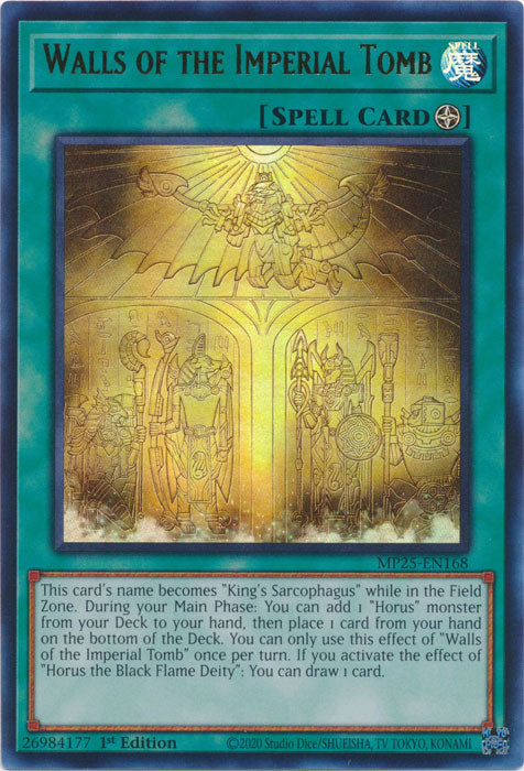 Walls of the Imperial Tomb - MP25-EN168 - Ultra Rare 1st Edition
