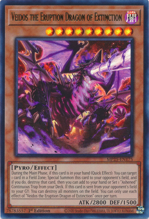 Veidos the Eruption Dragon of Extinction - MP25-EN175 - Ultra Rare 1st Edition