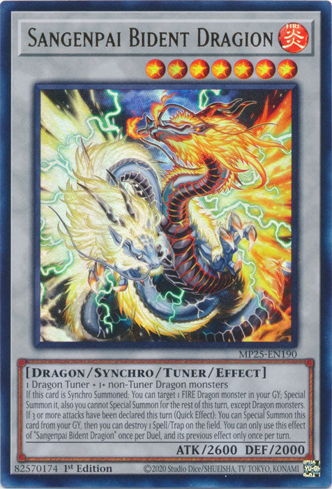 Sangenpai Bident Dragion - MP25-EN190 - Ultra Rare 1st Edition