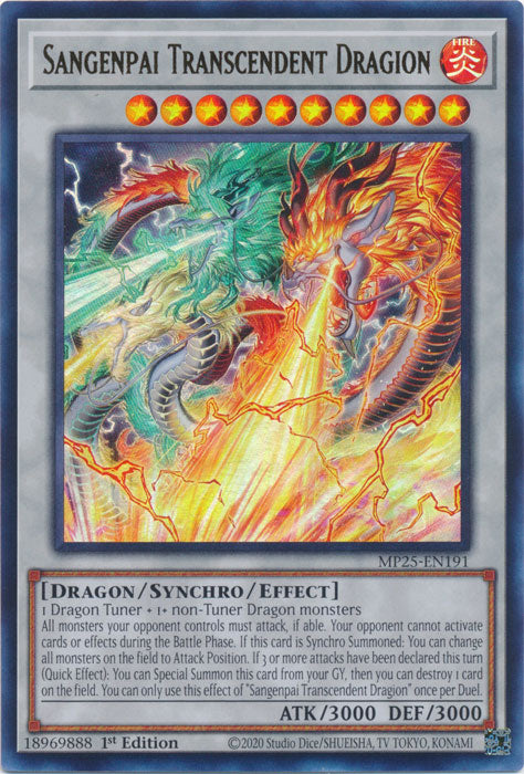 Sangenpai Transcendent Dragion - MP25-EN191 - Ultra Rare 1st Edition