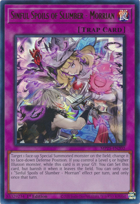 Sinful Spoils of Slumber - Morrian - MP25-EN202 - Ultra Rare 1st Edition