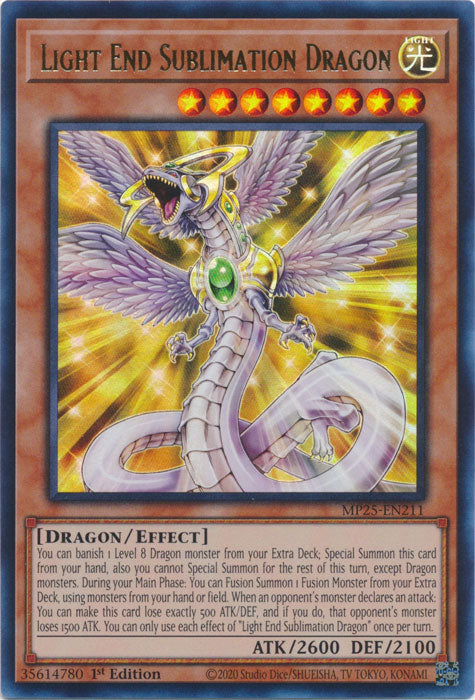 Light End Sublimation Dragon - MP25-EN211 - Ultra Rare 1st Edition