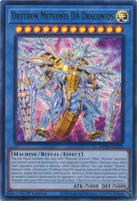 Drytron Meteonis DA Draconids - MP25-EN220 - Ultra Rare 1st Edition