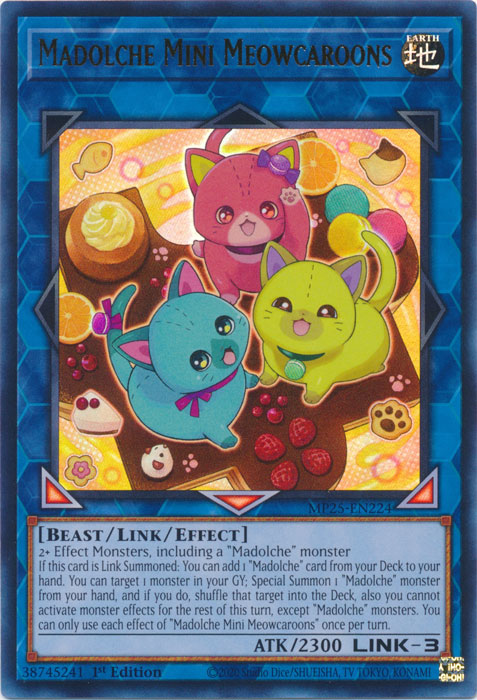 Madolche Mini Meowcaroons - MP25-EN224 - Ultra Rare 1st Edition