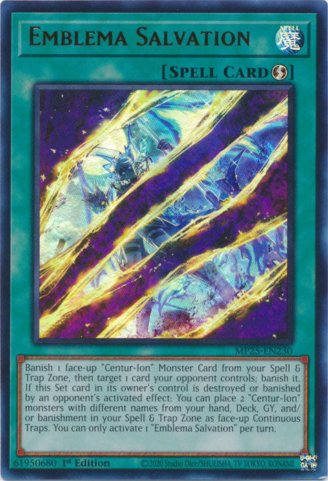 Emblema Salvation - MP25-EN230 - Ultra Rare 1st Edition