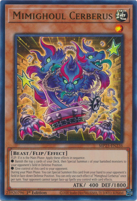 Mimighoul Cerberus - MP25-EN236 - Ultra Rare 1st Edition