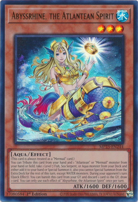 Abyssrhine, the Atlantean Spirit - MP25-EN244 - Ultra Rare 1st Edition